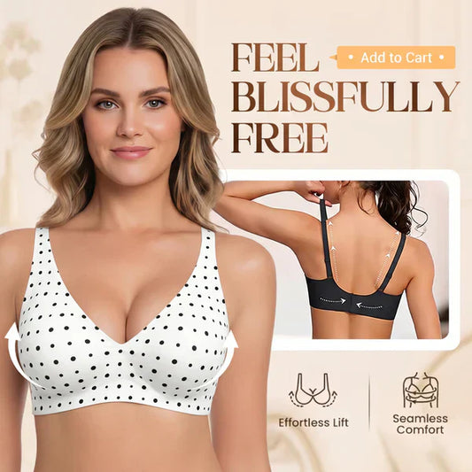 🎉Final 2 Hours- Only ￡9.98!!🌸💕 Jelly Wireless Womens Comfortable Wireless Bras Push Up Bralettes Seamless Tshirts Bras Deep V Everyday Bras