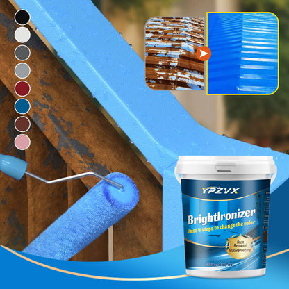 🔥🔧 Bright Ironizer Rostschutzfarbe 💧⚙️ Wasserfeste Rostentfernungsfarbe, geeignet für Metalloberflächen – wandelt Rost in eine Schutzschicht um, ideal für die Verwendung auf Holz und Metall, liefert lang anhaltende Ergebnisse