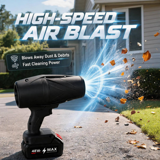 Portable High-Power Turbo Blower 48V MAX High-Speed Air Blast for Fast Cleaning Power Blows Away Dust & Debris Ideal for Quick Cleanup Tasks