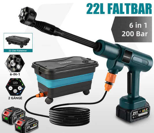 💦 200bar Akku-Hochdruckreiniger - Kompatibel mit Makita 21V Akkus, bürstenloser Motor 🔋