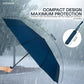 Windproof Umbrella – 10-Rib Waterproof & Compact Umbrella with Automatic Open/Close Function and Ergonomic Handle – Folding Mini Umbrella - Strong Umbrellas for Wind and Rain