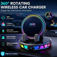 📱 RGB Car Holder with Automatic Clamping & 15W Wireless Charging