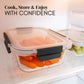 🍱 Food storage container set with lids – 12/16-piece set, ♻️ reusable – 💧 leak-proof, suitable for freezer ❄️, oven 🔥, microwave ⏲️ and dishwasher 🍽️