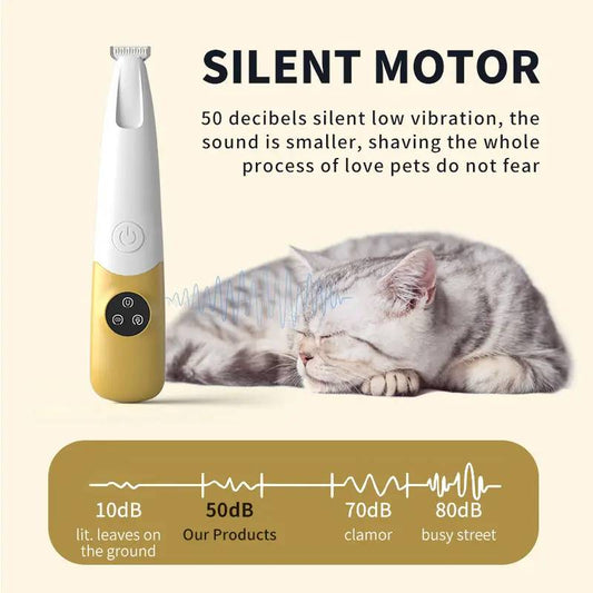Rechargeable Pet Hair Trimmer Kit & Pet Paw Trimmer for Cats & Dog
