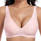 🎉Final 2 Hours- Only ￡9.98!!🌸💕 Jelly Wireless Womens Comfortable Wireless Bras Push Up Bralettes Seamless Tshirts Bras Deep V Everyday Bras