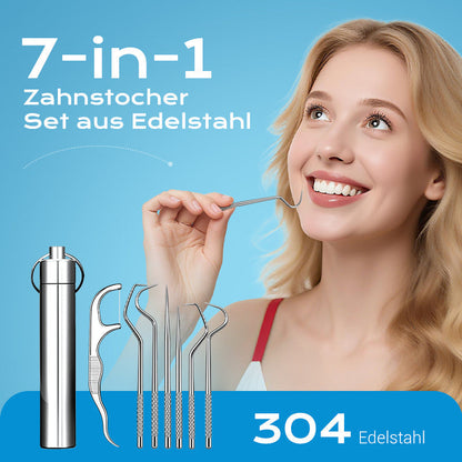 ⚡⚡Edelstahl Zahnstocher Set | Hygienisch & Langlebig 🦷✅