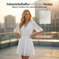 Schickes Kleid mit V-Ausschnitt und Spitzenausschnitten