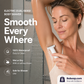 Electric shaver for intimate areas