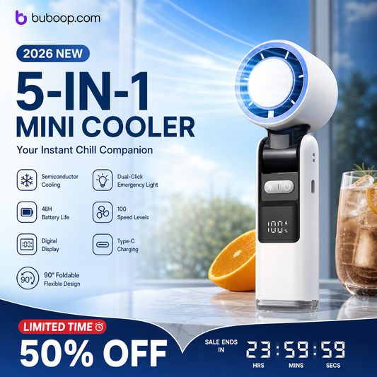 🥳2026 HOT SALE💥50K+ SOLD!❄️IcePoint™ Mini Handheld Cooling Fan