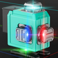4D-Laser-Wasserwaage, 16-Linienlaser, automatische Leistungsanzeige, 360 ℃, horizontales und vertikales Kreuz, grüne Lasermaschine mit 2 Lithiumbatterien