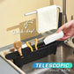 🧽 No-Drill Sink Organiser – Telescopic Stainless Steel Rack with Towel Bar & Drain Holes