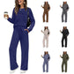 🔥Letzter Tag 40% Rabatt✨Loungeset für Damen: Top mit Rundhalsausschnitt & Hose mit Kordelzug💖