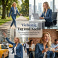 Damen-Jeansjacke mit Rüschenbesatz und offenem Vorderteil – Leicht und feminin – Vielseitig und schick