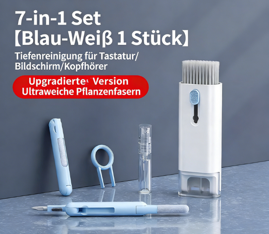 ✨ 7-in-1-Multifunktions-Reinigungsstift – Das ultimative Gadget für die gründliche Reinigung von Tastaturen, Bildschirmen und Kopfhörern! 📱💻⌨️