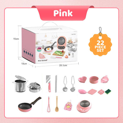 🎁 BEST GIFT FOR KIDS 50% OFF! 🍳 Children's Real Cooking Mini Kitchen Toys – 22 PCS Set, Functional Play for Little Chefs ✨