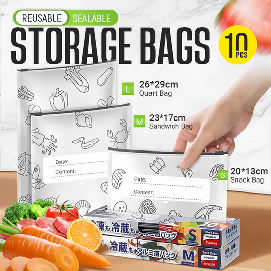 ♻️Reusable Aluminum Foil Sealable Storage Bags✨（10Pcs）