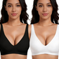 🎉Final 2 Hours- Only ￡9.98!!🌸💕 Jelly Wireless Womens Comfortable Wireless Bras Push Up Bralettes Seamless Tshirts Bras Deep V Everyday Bras