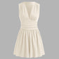 🥳2026 HOT SALE🥳💞50K+ SOLD!👗🌸 50% OFF! V-Neck Ruched Waist Romper – Sleeveless & flattering, pleated waist defines curves. Soft & breathable, perfect for sunny days. Sizes S-2XL. Your effortless summer go‑to. 🦋✨