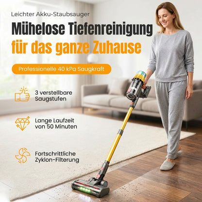 Haushaltsstaubsauger mit hoher Saugkraft von 40 kPa und 650 W Leistung, tragbar und handgeführt