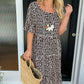 🏖️Summer Hot Sale ￡14.99!!💃Round Neck Polka Dot Print Midi Dress