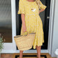 🏖️Summer Hot Sale ￡14.99!!💃Round Neck Polka Dot Print Midi Dress
