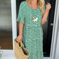 🏖️Summer Hot Sale ￡14.99!!💃Round Neck Polka Dot Print Midi Dress
