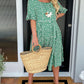 🏖️Summer Hot Sale ￡14.99!!💃Round Neck Polka Dot Print Midi Dress