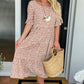 🏖️Summer Hot Sale ￡14.99!!💃Round Neck Polka Dot Print Midi Dress