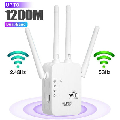 🎉 2026 Sale — Over 81,000 Sold! 📶 1200Mbps Dual Band WiFi Extender – Covers 10,000 sq.ft & 50 Devices 🏡