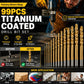 🔧50% OFF NOW ! ⚙️99Pcs Titanium Coated Drill Bit Set, High Hardness Multi-Size Drilling Bits for Wood Metal Plastic Electronics