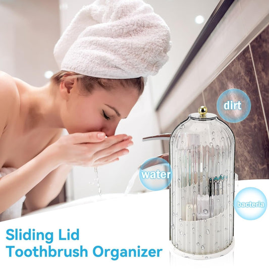 🧴 2+1 GRATIS + KOSTENLOSER VERSAND! 🏡 Zahnbürstenhalter mit Schiebedeckel – Hygienisches Design, Tropffrei & Platzsparend für Das Badezimmer 🚿