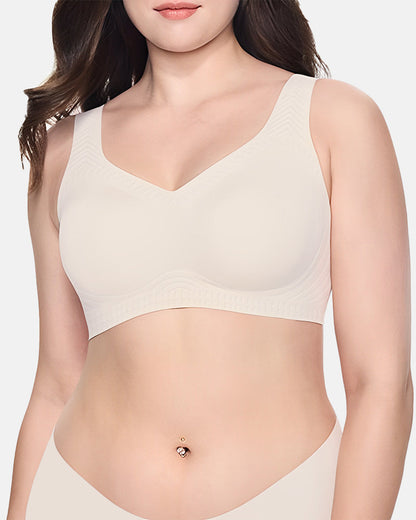 Weicher, nahtloser, kabelloser Push-up-BH mit voller Abdeckung