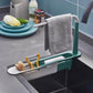 🧽 No-Drill Sink Organiser – Telescopic Stainless Steel Rack with Towel Bar & Drain Holes