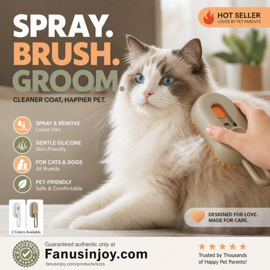 [Best Gift For Pet🐶🐱] 🔥Flash Sale 37% Off！🐈🐕Must‑have pet supplies for pet‑owning households！Multi-Function Pet Spray Massage Comb