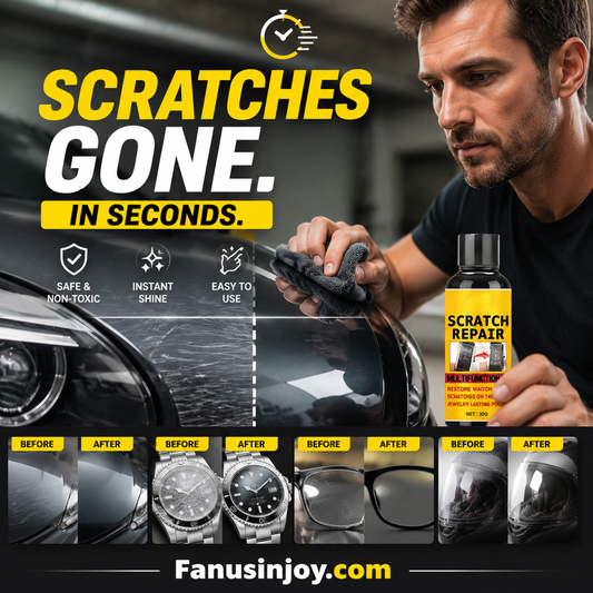 ✨One wipe restores brand-new shine! Erases all scratches and aging marks! Multi-purpose car scratch repair and glass restoration paste