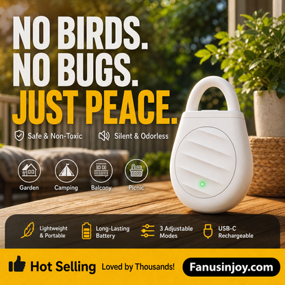 🔥Limited time offer！🐦No more trouble from birds, beasts and locusts！Portable Ultrasonic Bird Repellent Keychain