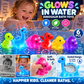 Set of 6 mould-free silicone dinosaur bath toys for babies