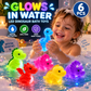 Set of 6 mould-free silicone dinosaur bath toys for babies