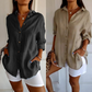 👚 50% RABATT! 🌷 Klassisches, Faltenstrukturiertes Einreißiges Revershemd für Frauen – Texturierter Stoff, Zeitloser Look & Vielseitig Tragbar 🍃