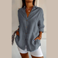 👚 50% RABATT! 🌷 Klassisches, Faltenstrukturiertes Einreißiges Revershemd für Frauen – Texturierter Stoff, Zeitloser Look & Vielseitig Tragbar 🍃