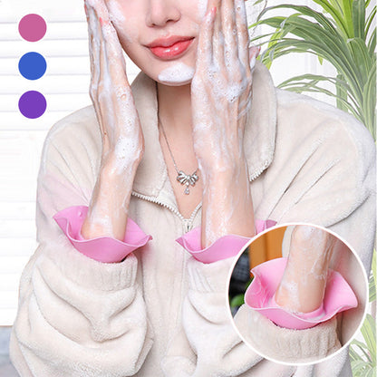 ✨Spritzwassergeschütztes Silikonarmband Make-up-Entferner und Gesichtsreiniger Wasserdichte Manschette Spritzwassergeschützt für Kinder und Erwachsene