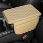 🏆 Last Day Special Price £9.99!🚗Universal Faux Leather Car Armrest Box Booster Cushion – Quilted Armrest Pad with Storage Pocket