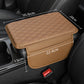 🏆 Last Day Special Price £9.99!🚗Universal Faux Leather Car Armrest Box Booster Cushion – Quilted Armrest Pad with Storage Pocket