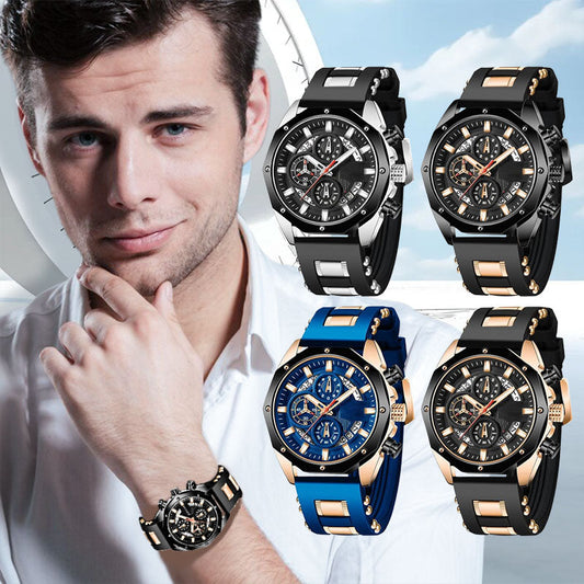 📢📢 2025 Neues Modell⏰⏰——Großes Zifferblatt Kalender Quarz Business Uhr