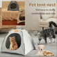 🐾 JETZT 50 % RABATT!🏕️ Zusammenklappbares Haustierzelt – Faltbares Design & beidseitig verwendbares Kissen – Kühle Sommer/Warme Winter 🐱
