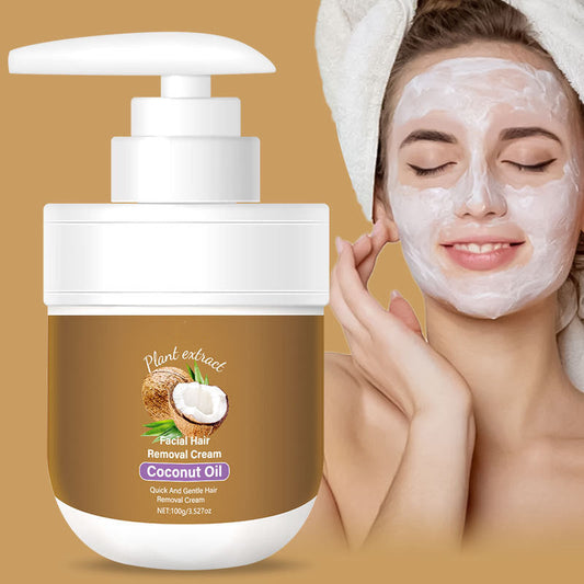 🎁 Kaufen Sie 1, erhalten Sie 1 GRATIS! 🥥✨ Kokosnussöl-Haarentfernungscreme, sanfte Haarentfernung