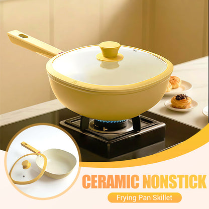 ⏰ 50 % Rabatt+Kostenloser Versand✈️ 🔥 Keramik-Antihaftpfanne mit Deckel für perfekte Bratergebnisse 🍳