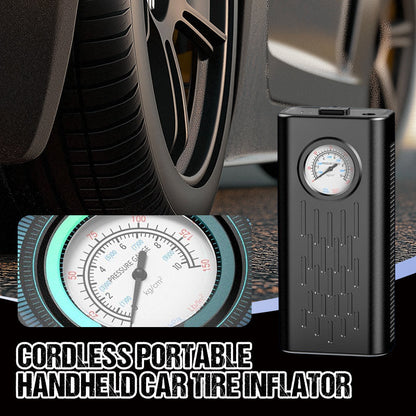 Kabelloser tragbarer Hand-Reifenfüller für Autos✨✨1s Inflation – Dual Motor Boosting, Universal-Luftpumpe für Autos, Elektrofahrzeuge, Motorräder, Fahrräder und Ballaufpumpen