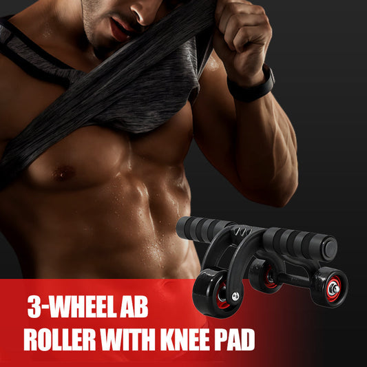 3-Rad-Bauchtrainer mit Knieschoner
