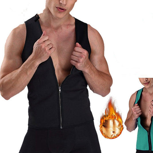 🏆 Herren Fitness Tanktop 🏋️‍♂️ | Reißverschluss & Schlankmacher-Effekt ⚡🌿